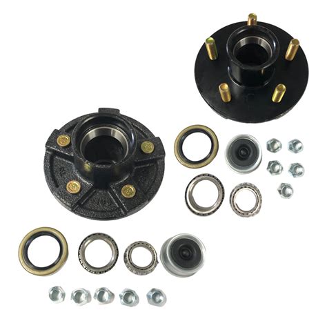 Trailer Idler Hub Assembly For 3 500 Lb Axles 5 On 5 Bearings 5 Lug