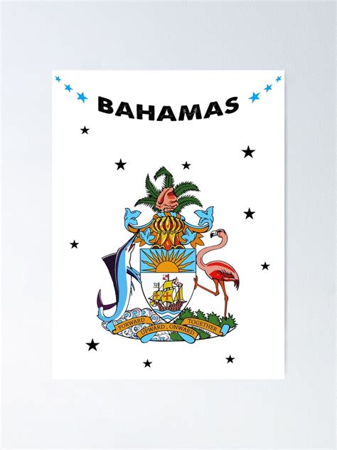 "Bahamas Flag - Coat of Arms - Caribbean" Poster by lemmy666 | Redbubble