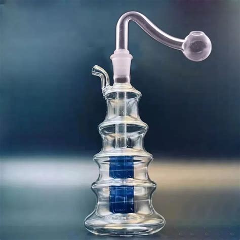 Inch Glass Oil Burner Bong Water Pipes Thick Hookah Pyrex Recycler