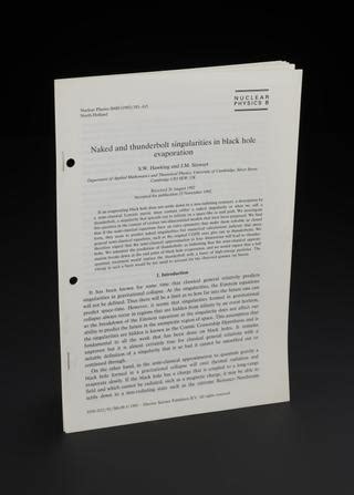 Scientific Publication Naked And Thunderbolt Singularities In Black Hole Evaporation