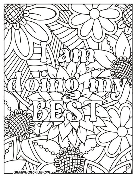 35 Positive Affirmations Coloring Pages Free PDF Printables Em 2024