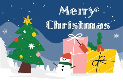 Merry Christmas Banner Vector Illustration Icon Christmas Day 14518815 Vector Art At Vecteezy