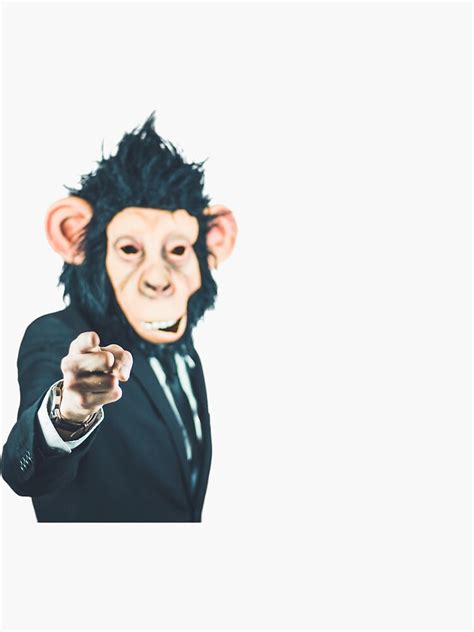 Crazy Monkey Sticker For Sale By Humaras Redbubble