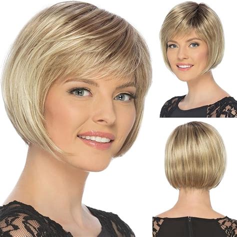 Amazon Renershow Short Blonde Bob Wigs For White Women Ombre