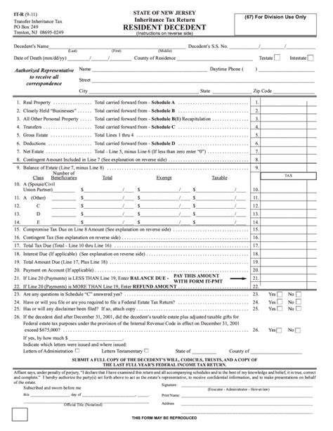 Ne Inheritance Tax Worksheet