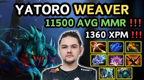 🔥 Yatoro Weaver Hard Carry Highlights 11500 Avg Mmr Pub 🔥 1360 Xpm Yatorogod Dota 2 Youtube