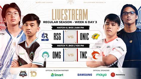 MPL PH S10 W6D3 OMG VS TNC GAME 3 YouTube