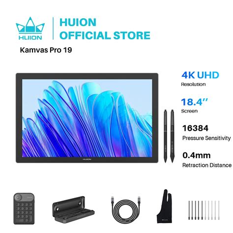 HUION-KAMVAS-Pro-19-4K-UHD-Drawing-Tablet-with-Touch-Screen-96-Adobe ...
