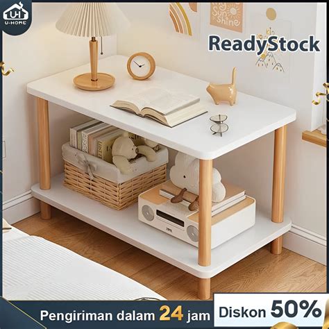 Jual Meja Samping Bedside Table Sudut Minimalis Bed Side Rak Laci Meja