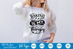 Baking Is My Therapy SVG Cut File