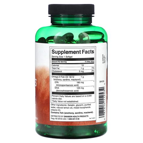 Swanson, Omega-3 Fish Oil, Lemon, 150 Softgels