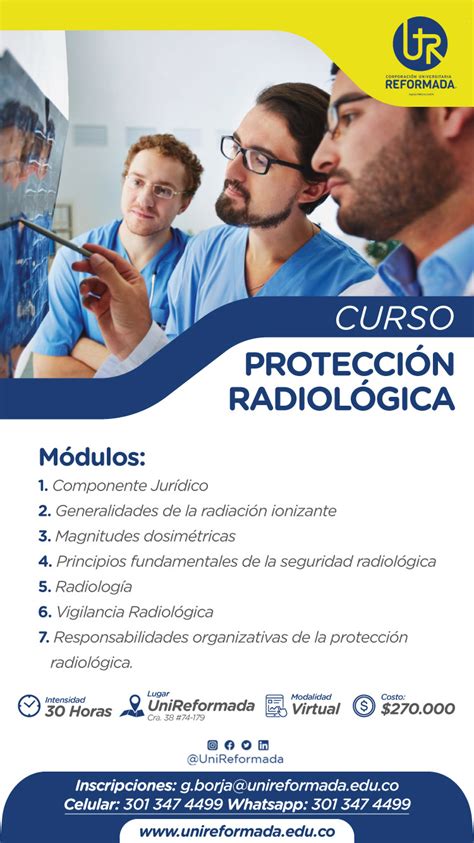 Curso Protección Radiológica Corporación Universitaria Reformada