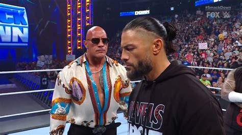 The Rock Confronts And Acknowledges Roman Reigns Wwe Smackdown 301