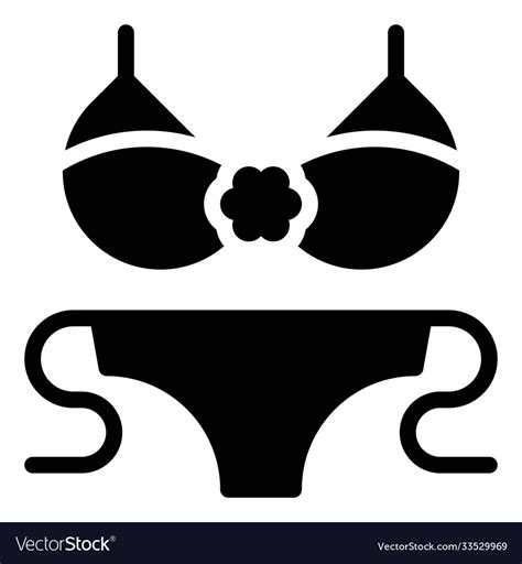 Bikini Or Women Swimsuit Icon Summer Vacation Vector Image