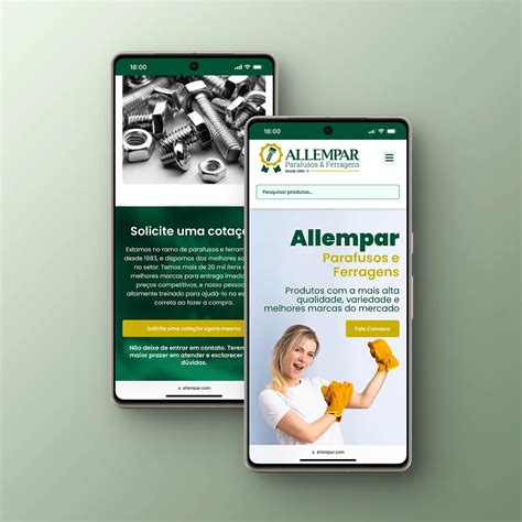 Allempar Parafusos E Ferragens - Website Allempar Parafusos & Ferragens | DZNlab