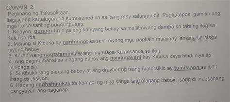 Solved Amswer Gawain Paglinang Ng Talasalitaan Ibigay Ang