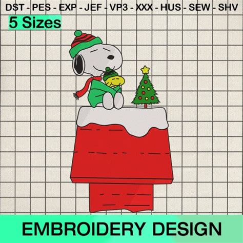 Peanuts Christmas Snoopy Embroidery Design Snoopy Christmas Lights