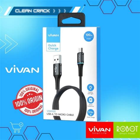 Jual Vivan Led Light Original Kabel Data Micro Usb Charger Fast