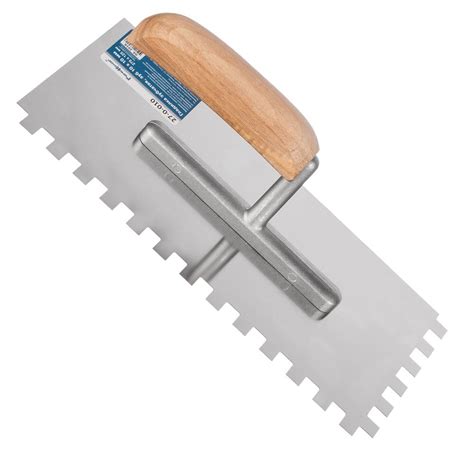 Гладилка зубчатая нержавеющая сталь рукоятка из бука 270х125 мм зуб ...