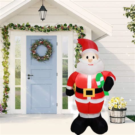 Yealipok Christmas Inflatable Santa Claus Outdoor