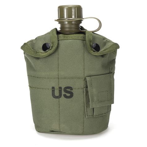 Heavy Cover Aluminum Tactical Army Water Bottle Drinks Cup