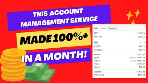 Forex Trading Account Management Service Trader Flips Our Account 100