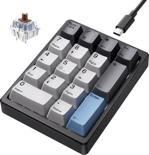 Kisnt Mechanical Number Pad Hot Swappable Numpad Wired Usb