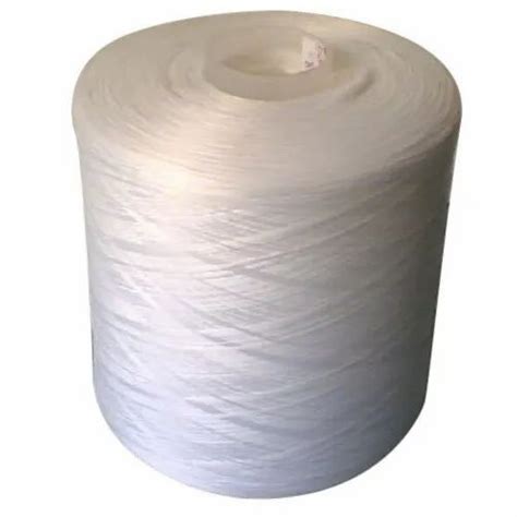 White Mtr Polyester Bag Closing Thread For Textile Industry Pack