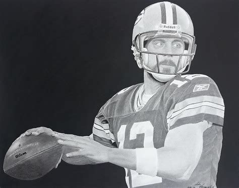 Aaron Rodgers Drawing by John Hernandez - Fine Art America