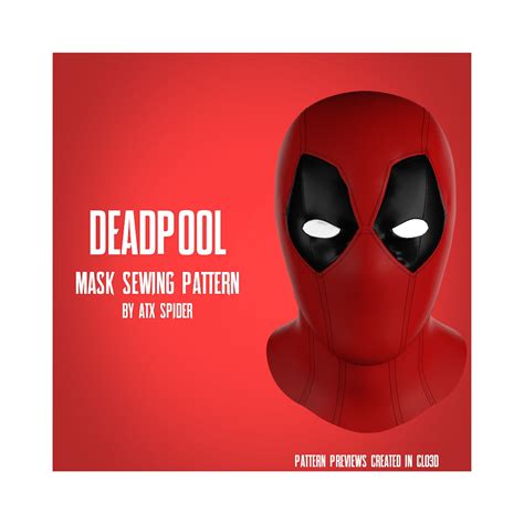 Deadpool Mask Sewing Pattern for Superhero Cosplay - Etsy