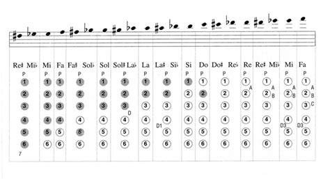 Tavola Delle Posizioni Tradizionale Scuola Di Sax Online