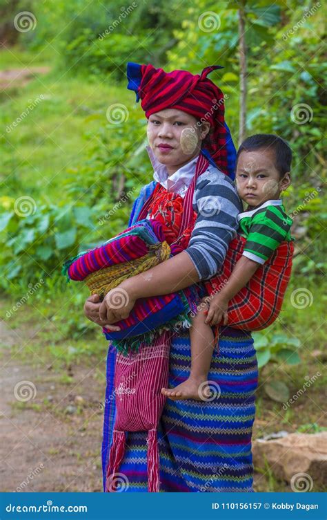 Portrait Of Intha Tribe Woman In Myanmar Editorial Photography Image