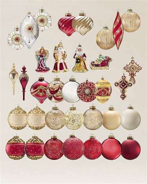 Noel Christmas Ornament Set Burgundy And Gold 35 Pcs Click On The