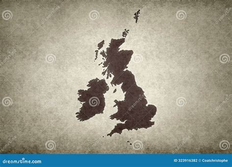 Map Of The British Isles On A Paper Stock Illustration Illustration Of Guernsey Republic