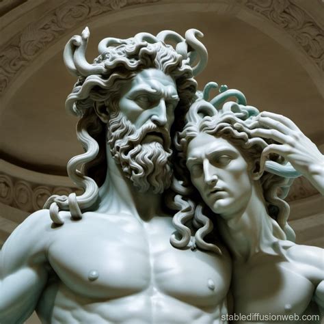 Poseidon with Medusa's Head | Stable Diffusion Online