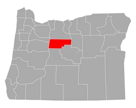 Map of Jefferson in Oregon stock vector. Illustration of region - 183940521