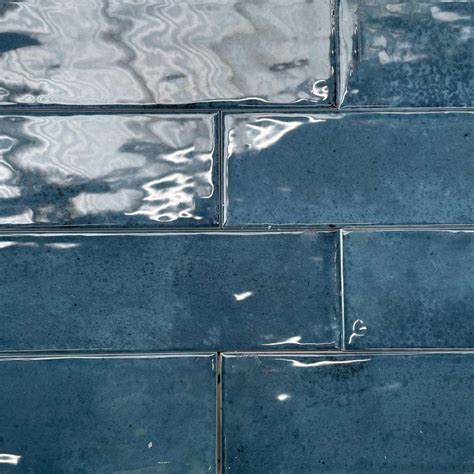 Nissel Blue Brick Tile 75x30cm Ceramic Wall Tile — Uk