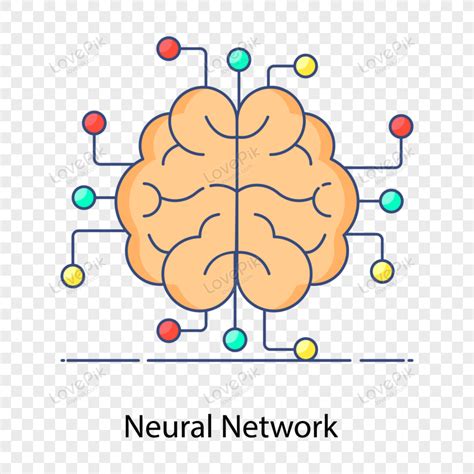 Icono De Red Neuronal Estilo Cerebro Con Nodos De Red PNG Imágenes