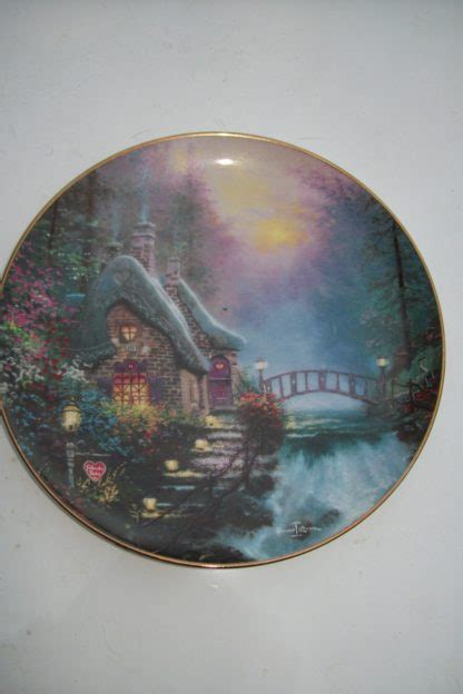 Thomas Kinkade Enchanted Cottages Knowles Collectible Plate Falbrooke