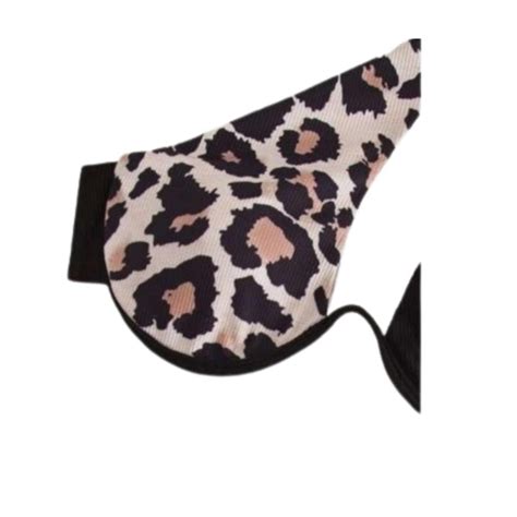 Traje Baño Bikini Alto Animal Print Con Aro Realce Punto Intimo