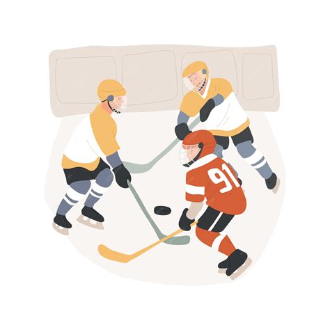 Premium Vector | Kids hockey game isolated cartoon vector illustration