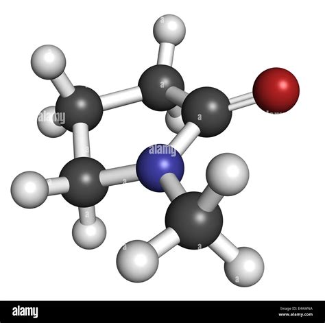 N Methyl 2 Pyrrolidone Nmp Chemical Solvent Molecule Atoms Are