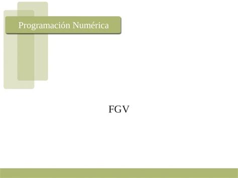 Ppt Programaci N Num Rica Fgv Repaso Funciones Y Arreglos Que Es Un