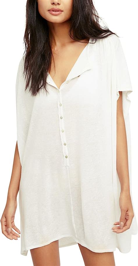 Jeasona Women S Bathing Suits Cover Up Beach Bikini Swimsuit Swimwear Loose Off White At