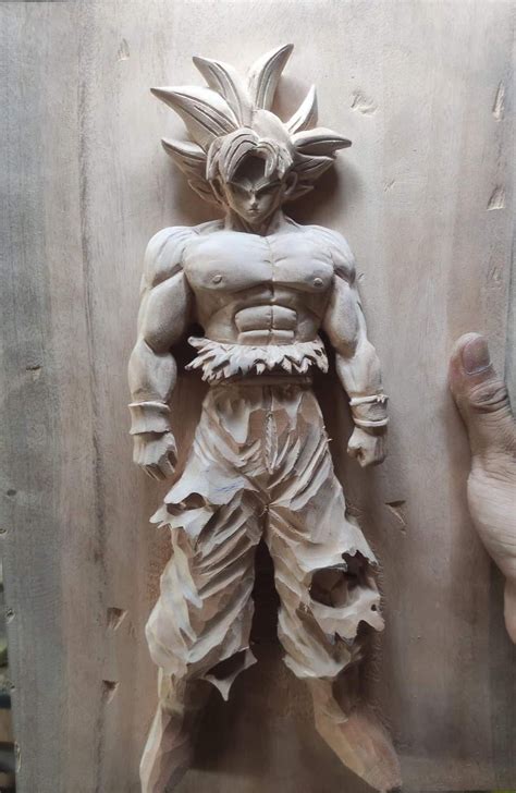 Son Goku in his Ultra Instinct form from DB super : r/woodworking