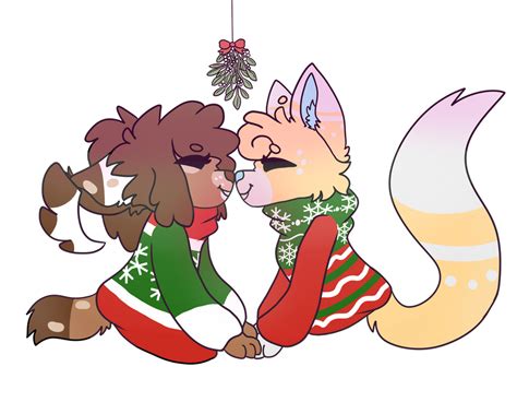 Kiss Under The Mistletoe By Xxsirefirexx On Deviantart