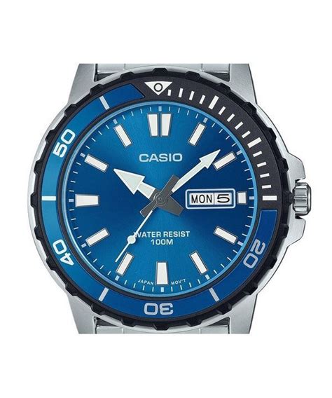 Casio Standard Analog Rostfritt St L Bl Urtavla Quartz Mtd D A V