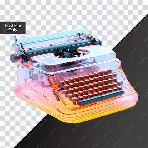 Пишущая машинка с 3d-иллюстрацией и изолированной немецкой раскладкой ...