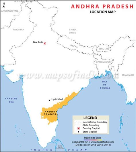 Andhra Pradesh State Capital Map - Printable Map