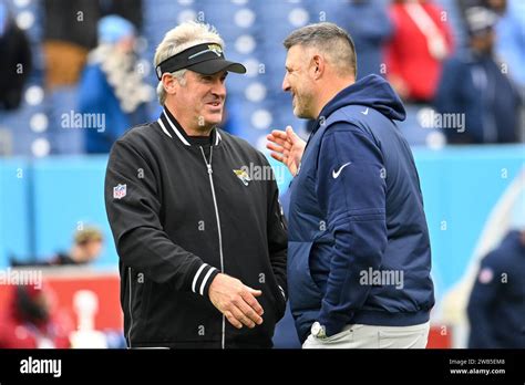 Jacksonville Jaguars Coach Doug Pederson And Tennessee Titans Coach